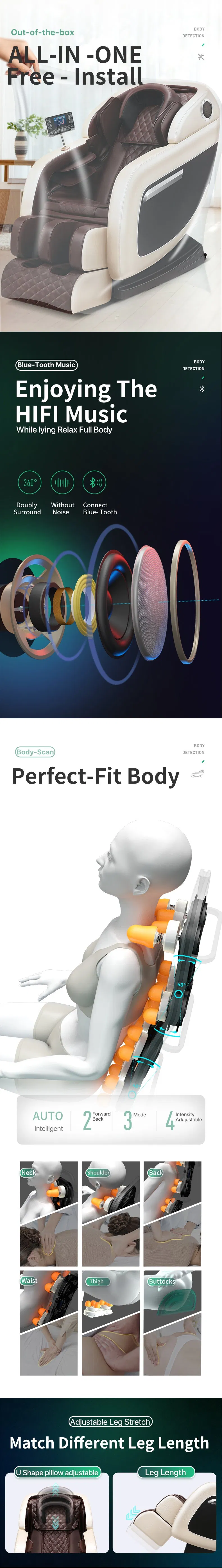 2019/2020 Jare Executive Sofa Zero Gravity Best Back Shiatsu Massage Chair