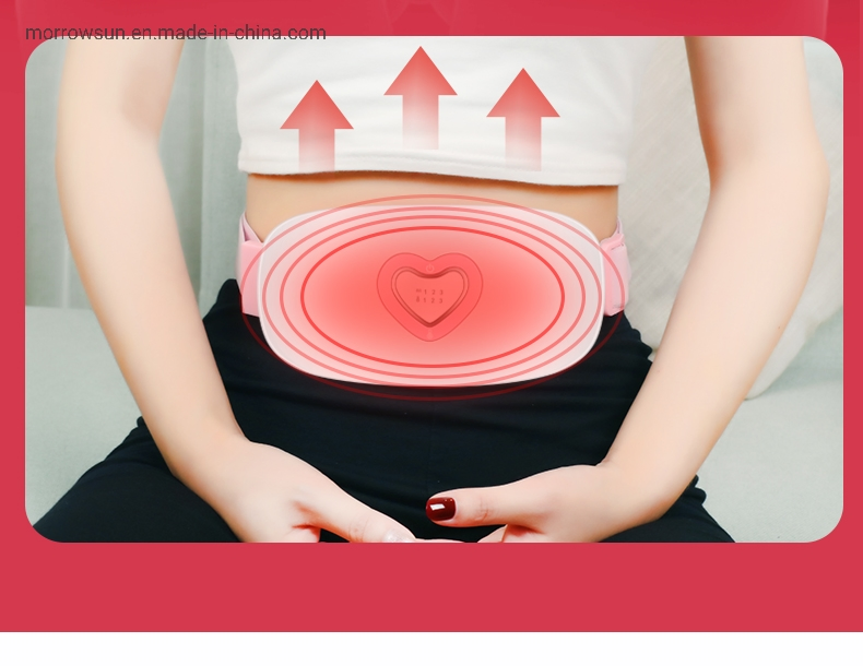 2021 New Style Cordless Heat Therapy Infrared Belly Protection Body Slimming Fat Burning Vibration Shiatsu Massage Belt