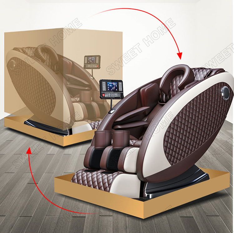 Cheap Electric Full Body Egg Shape Chair Massager Vibration Air Squeezing Shiatsu L Track Massage Chair with Bt Speakers