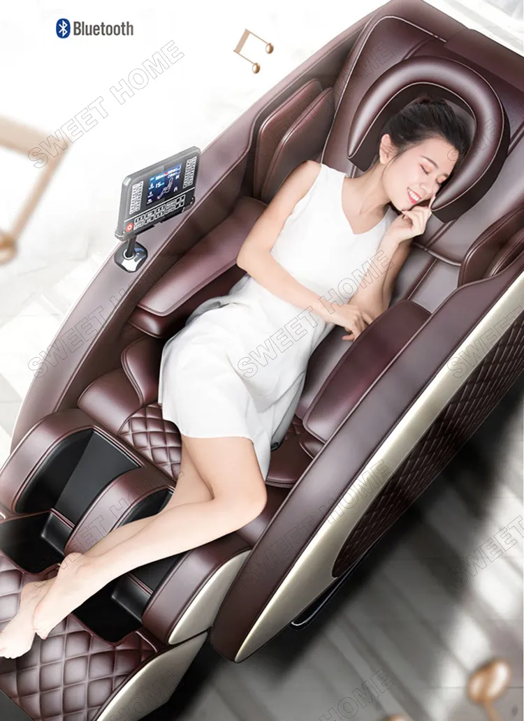 Cheap Electric Full Body Egg Shape Chair Massager Vibration Air Squeezing Shiatsu L Track Massage Chair with Bt Speakers