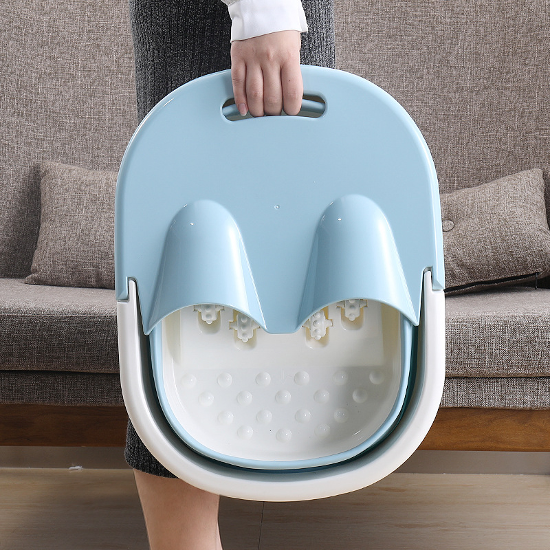 Collapsible Foot Soaking Tub with Shiatsu Massage, for Tired Feet Stress Relief Home Use Foot Massager