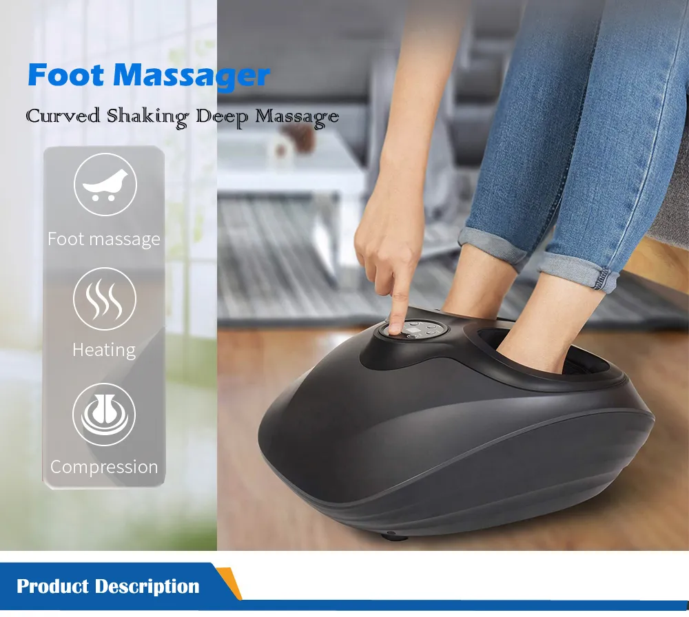 Deep Kneading Shiatsu Heating Compression Foot Massager
