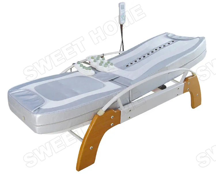 Electric Automatic Full Body Spine Thai Acupressure Infrared Heating Thermal Jade Massage Bed for Home Use