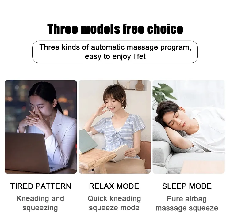Electric Foldable Air Pressure Roller Feet Massage Machine Shiatsu Kneading Vibrating Foot Calf and Leg Massager with Heating