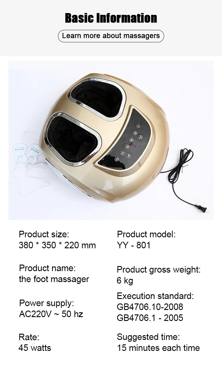 Electric Foldable Air Pressure Roller Feet Massage Machine Shiatsu Kneading Vibrating Foot Calf and Leg Massager with Heating
