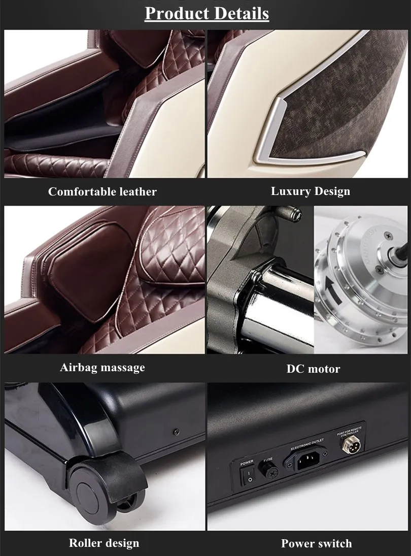 Electric SL Track Zero Gravity Massage Chair Bluetooth Full Body