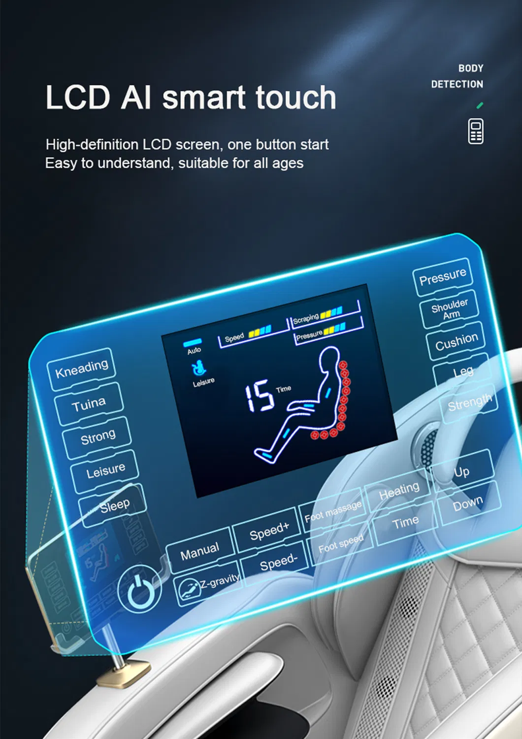 Electric Zero Gravity Full Body Care Foot Shiatsu Massage Chair