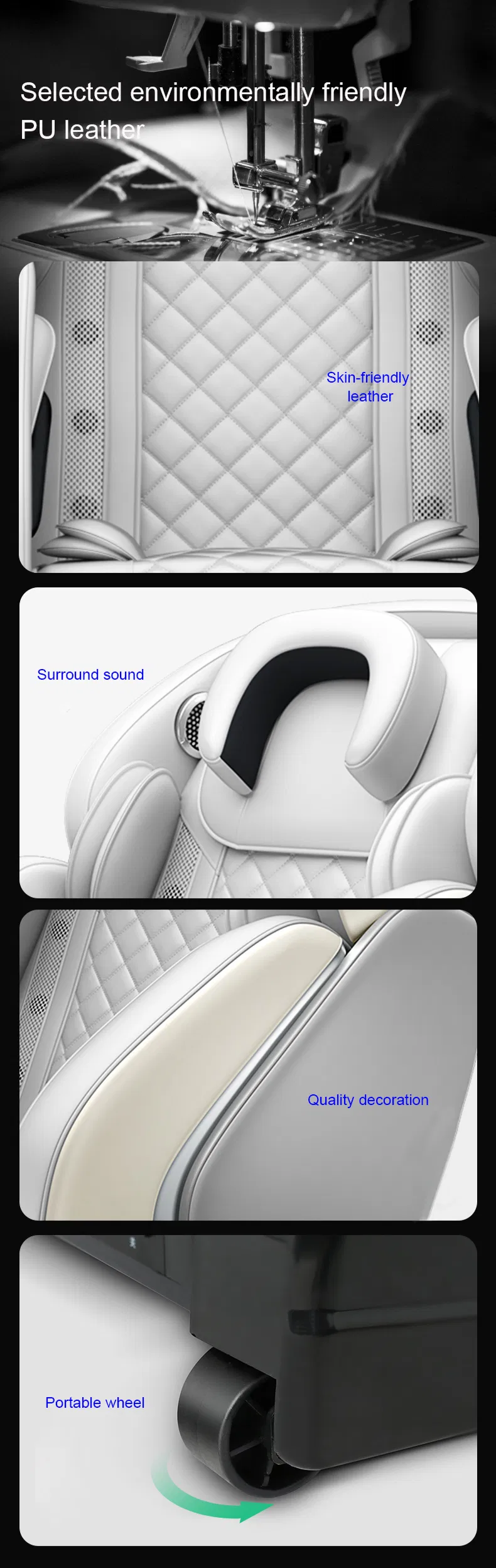 Electric Zero Gravity Full Body Care Foot Shiatsu Massage Chair