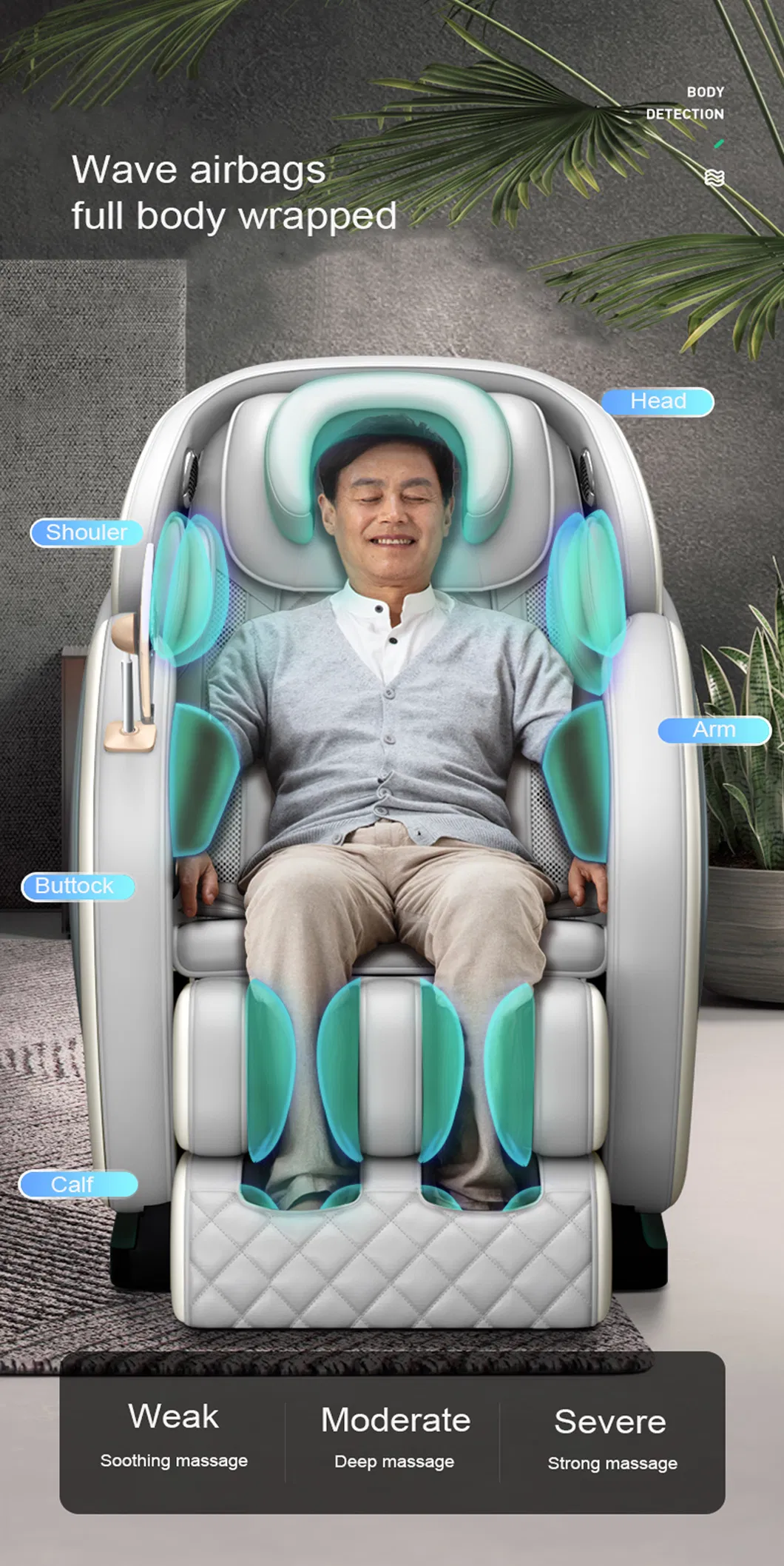 Electric Zero Gravity Full Body Care Foot Shiatsu Massage Chair