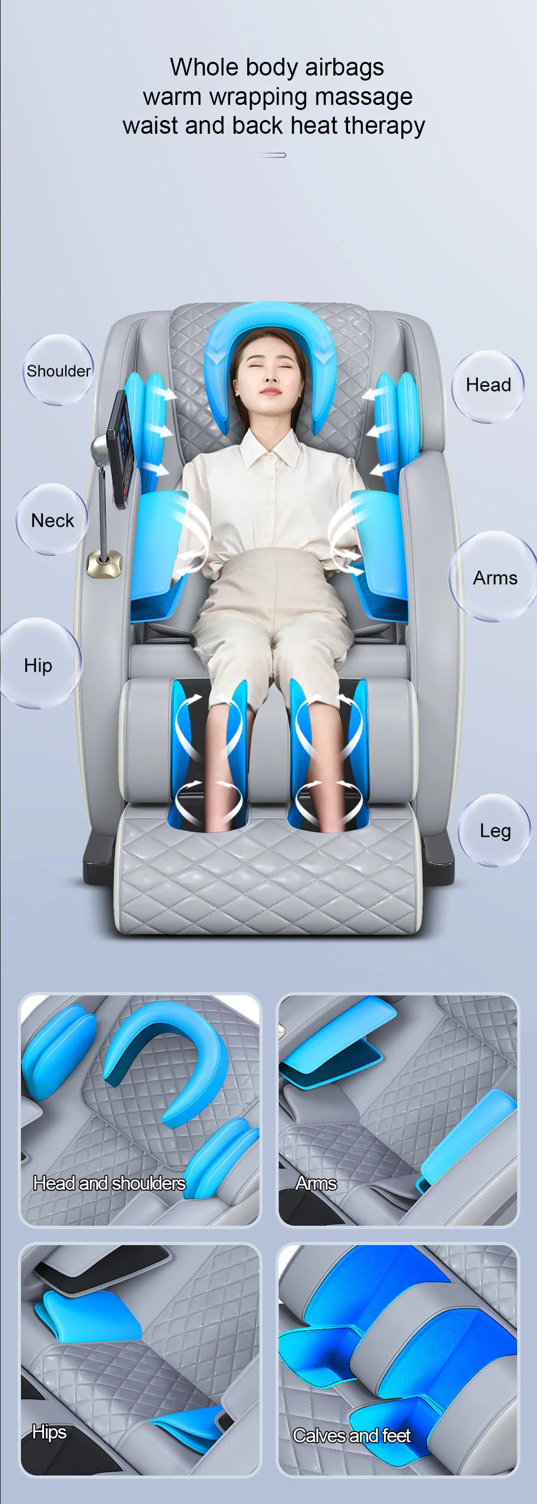 Factory Price Full Body Care Zero Gravity Shiatsu Massage Chaie