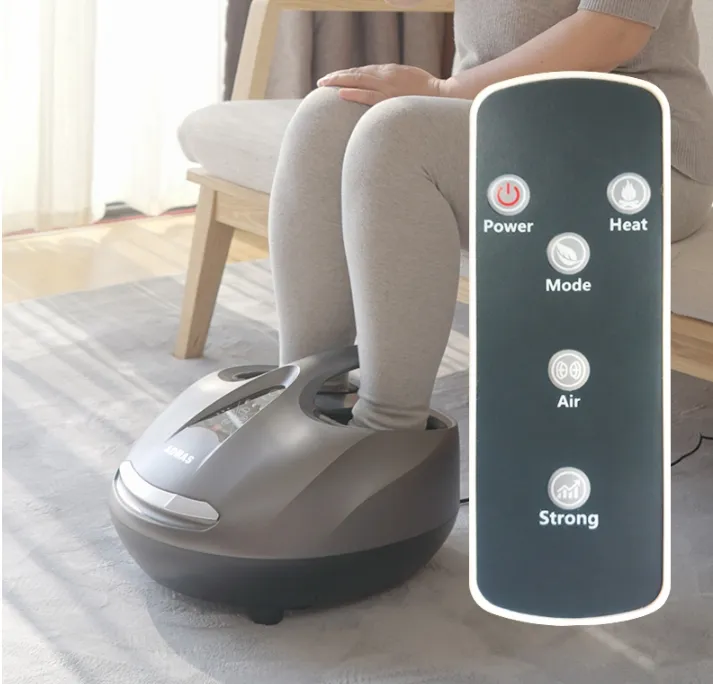 Foot Massager Machine with Heat Function, Shiatsu Deep Kneading, Air Compression, Multiple Massage Modes and Multi-Level Setting Adjustable Intensities