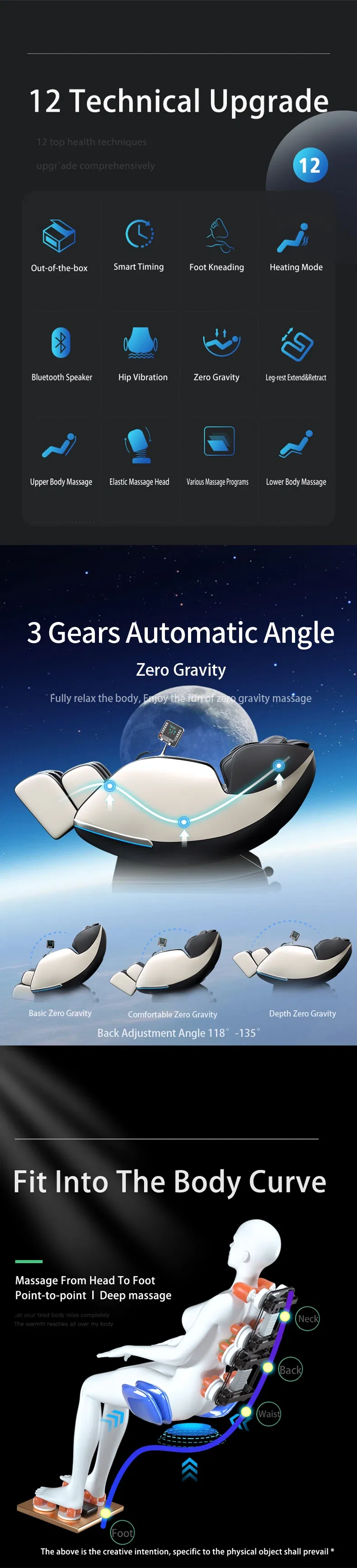 Fuan Meiyang Beat Sale Body Massage Zero Gravity Full Body Massage Chair, Kneading Tapping 4D Ai Chair Massage