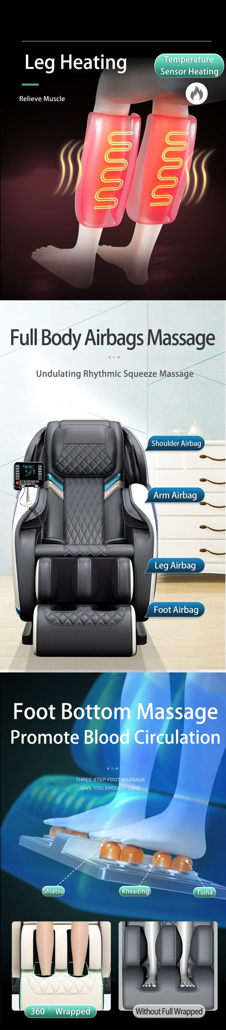 Fuan Meiyang Beat Sale Body Massage Zero Gravity Full Body Massage Chair, Kneading Tapping 4D Ai Chair Massage