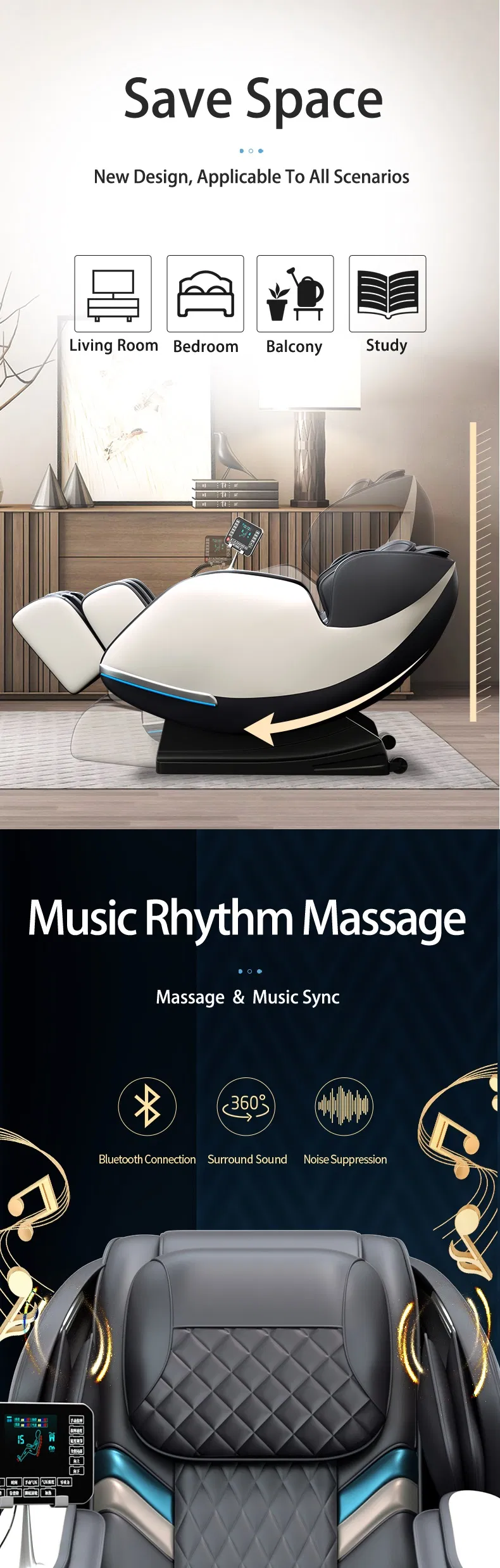 Fuan Meiyang Beat Sale Body Massage Zero Gravity Full Body Massage Chair, Kneading Tapping 4D Ai Chair Massage