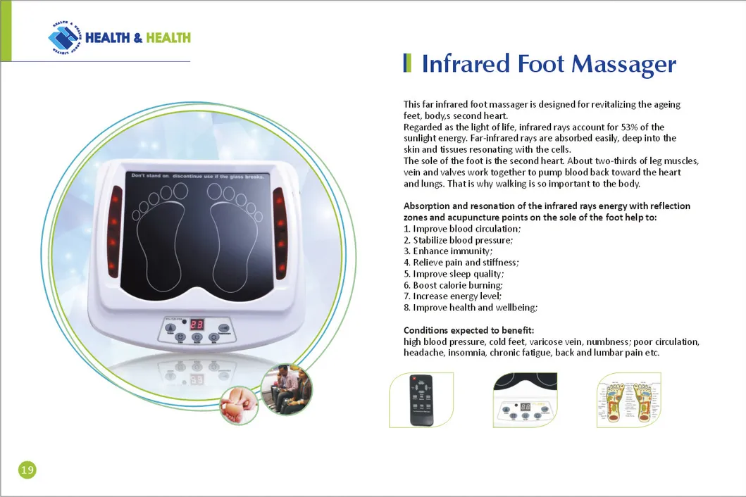 High Quality Improve Blood Circulation Jkf-Tlb-012A Electric Far Infrared Vibrating Foot Massager Machine