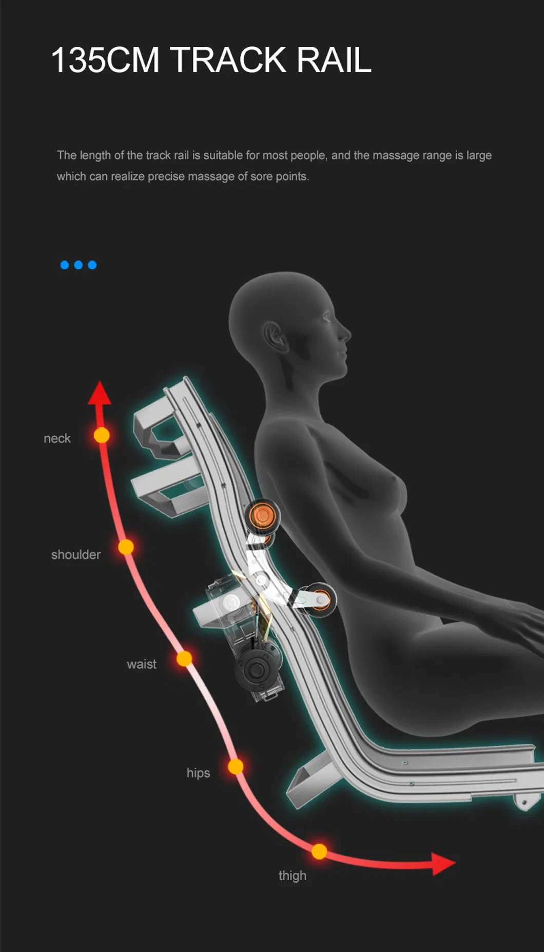 Home Office Electric Shiatsu Zero Gravity SL Track Massage Chair