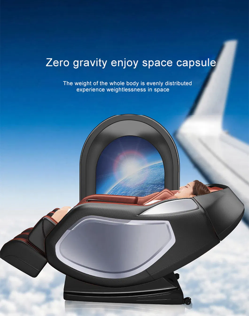 Hot Selling Shiatsu Tapping Kneading Vibration Heat Body Massage Chair