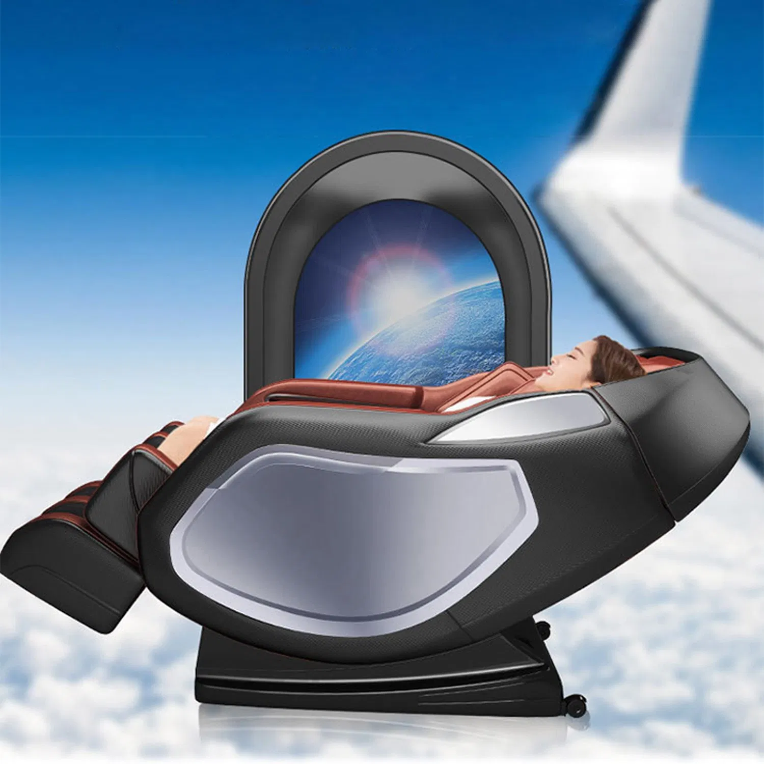 Hot Selling Shiatsu Tapping Kneading Vibration Heat Body Massage Chair