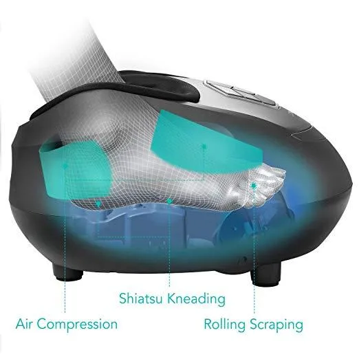 Massage Shiatsu Foot Massager Machine -Increases Blood Flow Circulation, Deep Kneading, with Heat Therapy