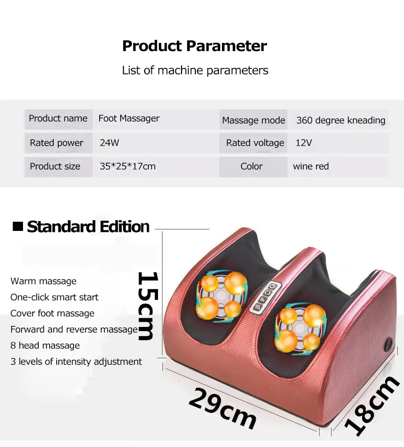 Ningdeccrius CF-12 Shiatsu Heating Vibration Electric Blood Circulation Air Compression Calf SPA Foo Leg Massager with Heat