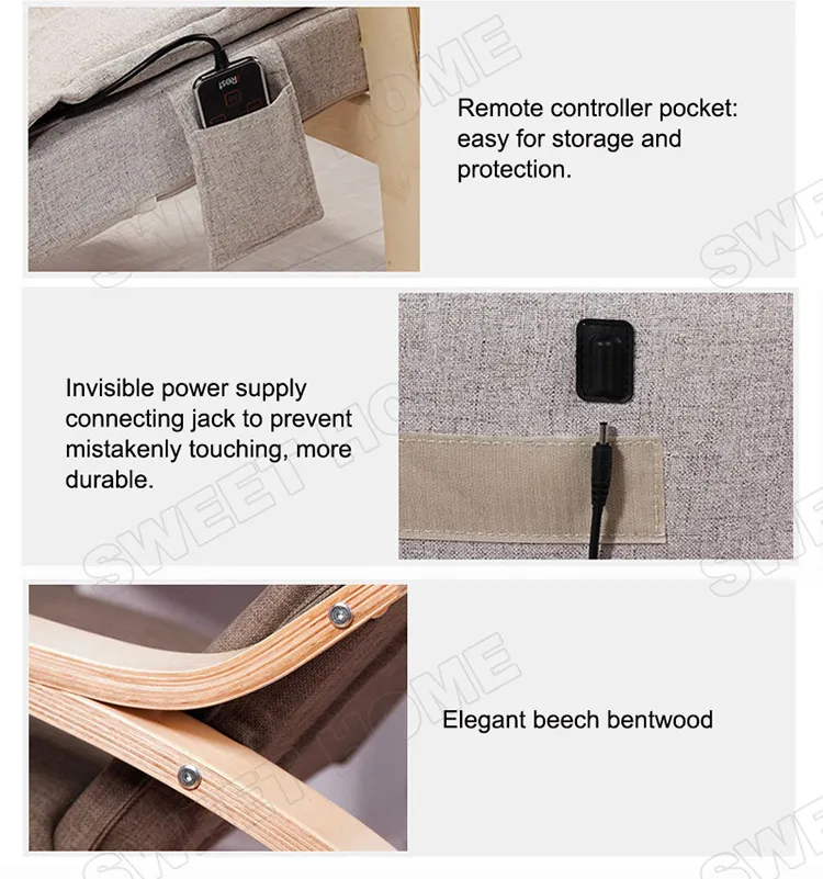 Portable Healthcare Rocking Vibration Full Body Heated Electric Mini Swing Shiatsu Kneading Massage Chair