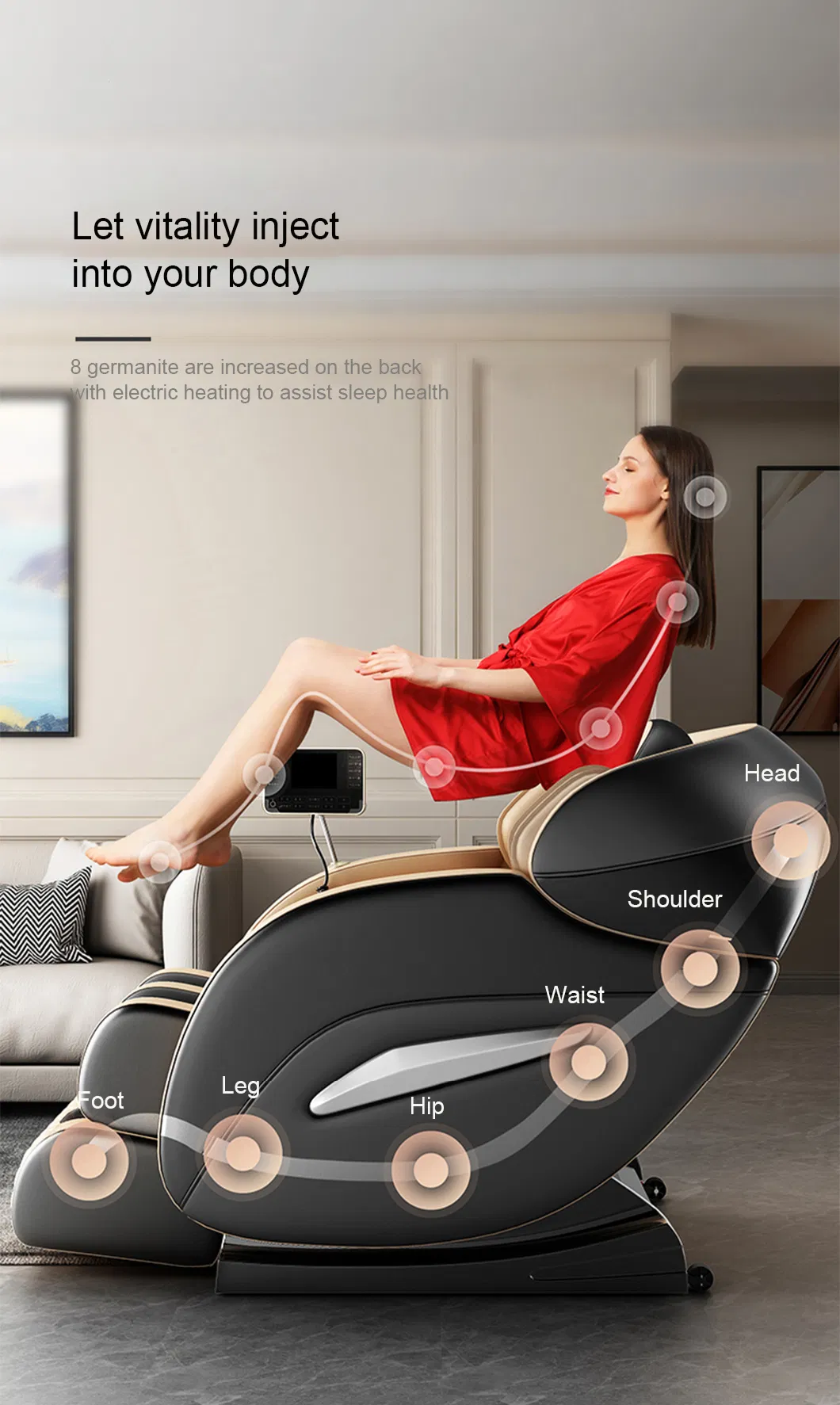Professional Heated Zero Gravity Home Office Use Rolling Kneading SPA Massage Chair