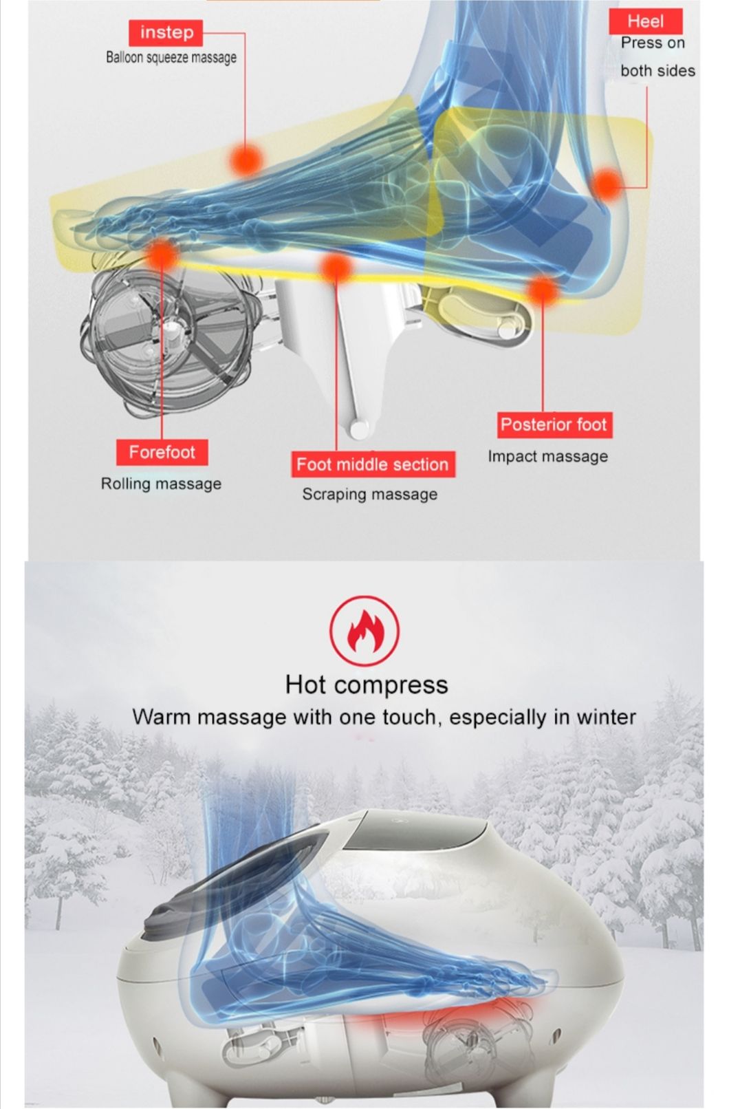 Promotion Products Vibrating Kneading Electric Foot Massager