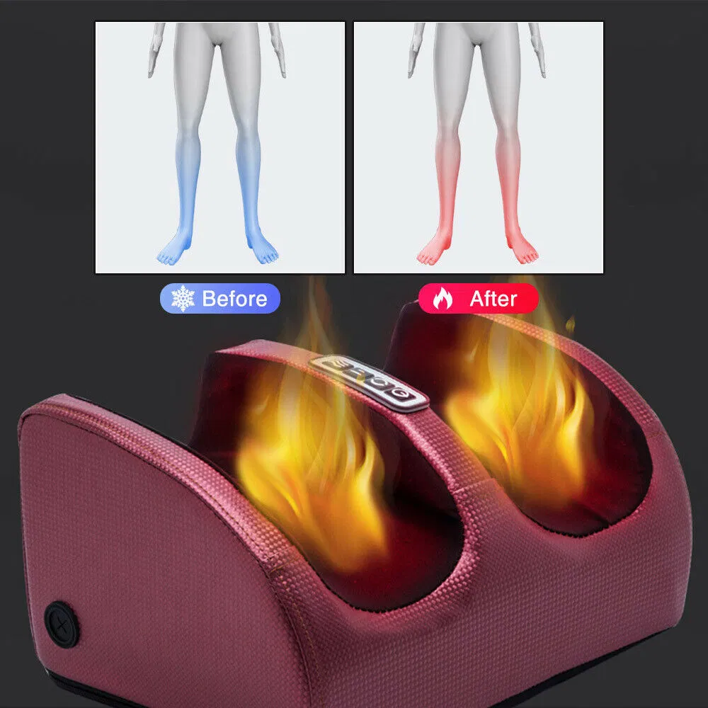 Relaxation Kneading Roller Vibrator Calf Leg Electric Heating Foot Massage Machine