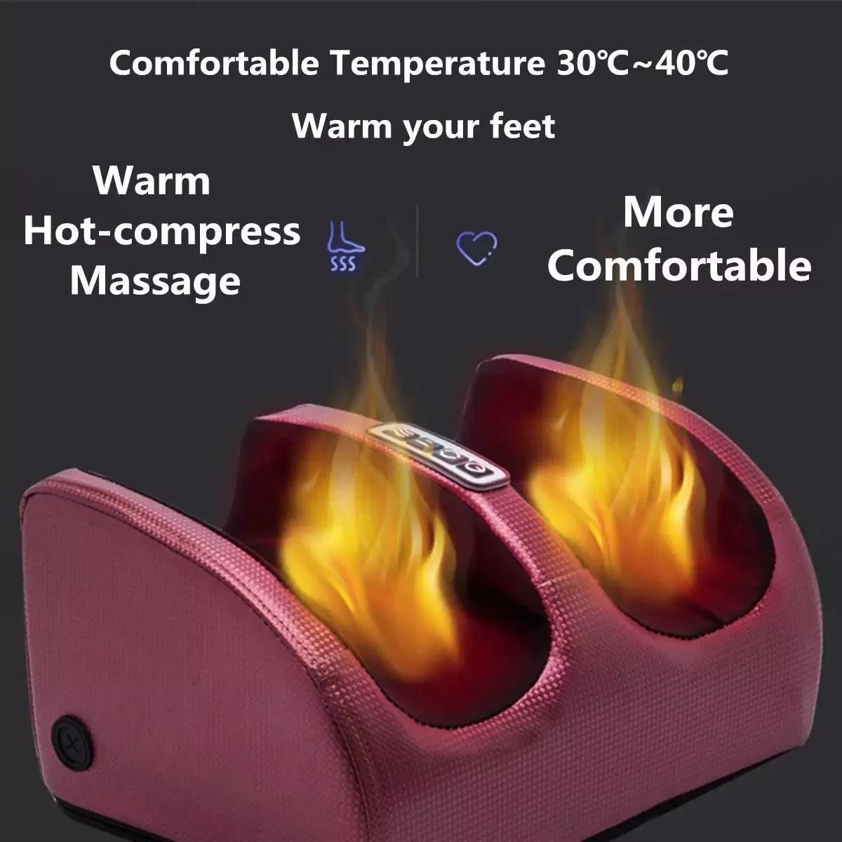 Relaxation Kneading Roller Vibrator Calf Leg Electric Heating Foot Massage Machine